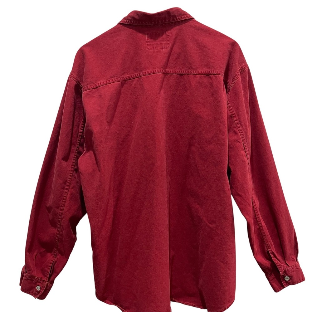 Vintage Levi's Mens Button Down XL Red 90s Red Tab Twill Workwear Classic 1997 - Picture 2 of 5